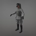 Game And Movie Character Wearing Light Gray Military Tactical Uniform With Helmet Armor And Boots