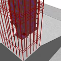 Reinforced Steel Building Component With Vertical Horizontal Bars For Structural Support 3d model