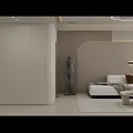 Modern Living Dining Room Open Concept With White Sofa Large TV Round Chandelier And Plants