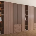 Modern Wooden Wardrobe Design With Open Shelves Drawers And Interior Lighting