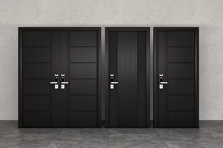 Modern security door 3d model
