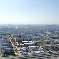 Modern Well Planned Industrial Park Featuring Multiple Buildings Organized Layout Green Spaces And Urban View