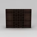 Dark Wood Modern Bookcase With Multiple Open Shelves And Sturdy Compartments