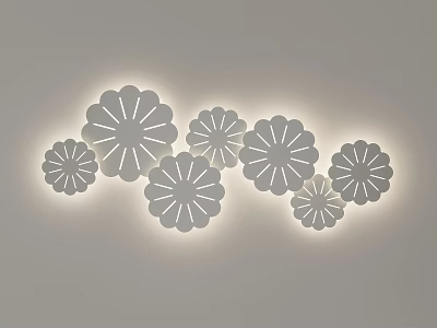 Flower Shaped Decorative Lights Wall Mounted with Soft Glow and Elegant Design 3d model