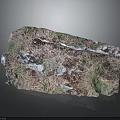 Varied Colorful Textured Terrain Surface With Rock Soil And Vegetation Patches