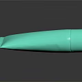 Green Cosmetic Tube With Smooth Surface And Reflection On Black Background