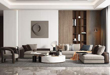 modern living room home living room 3d model