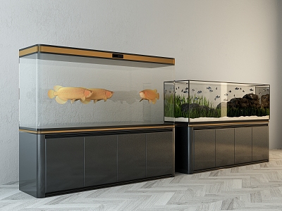 Modern fish tank model