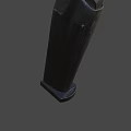 Metallic Weapon Bullet With Shiny Surface In Desert Outdoor Background