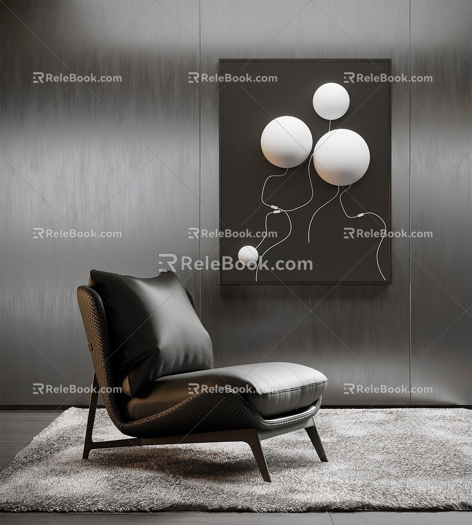 Minotti lounge chair 3d model