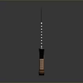 Tactical Combat Knife With Serrated Silver Blade And Brown Wooden Handle