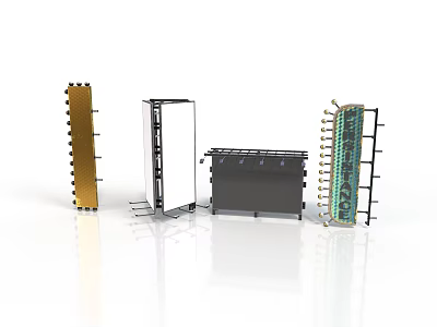 Electronic Components Display With Connectors Circuit Boards And Interface Modules 3d model