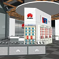 Modern Huawei Digital Store With Latest Electronic Products And Display Racks
