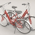 Bicycles Non-motorized vehicles 3d model