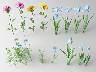 Modern flowers flowers and plants 3d model Modern flowers flowers and plants 3d model