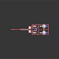 Industrial Integrated Equipment With Red Frame White Storage Tanks Blue Components And Mechanical Piping Arm
