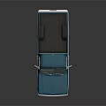 Classic Blue And White Pickup Truck With Retro Design And Chrome Details