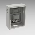 Industrial Equipment Electrical Control Cabinet With Open Door Revealing Internal Components And Layers