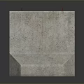 Concrete Structure Featuring Rectangular Body Two Red Small Cylinders And Irregular Bottom Geometry