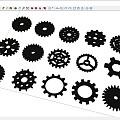 Mechanical gear assembly parts 3d model