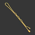 Elegant Golden Curved Hair Accessory with Shiny Surface for Daily Fashion Wear