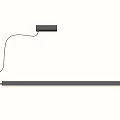 Modern Long Linear Pendant Light With Wooden Accent And Warm LED Glow
