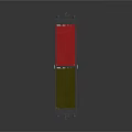 Freight Train Car With Green And Red Containers For Cargo Transport 3d model