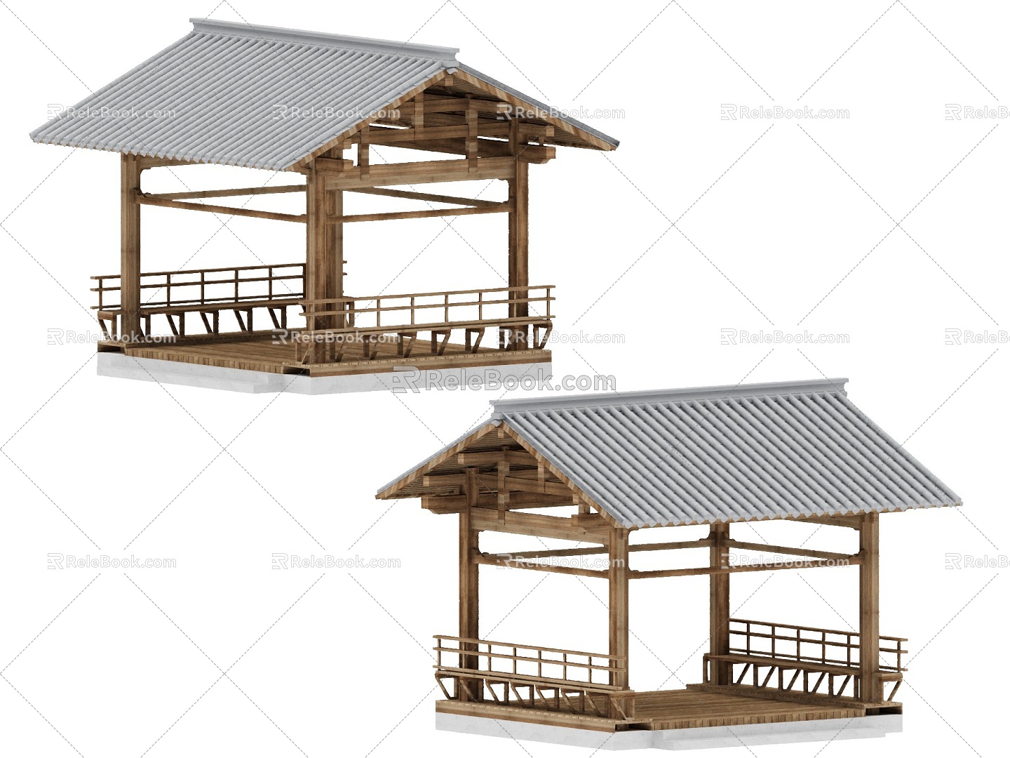 Chinese style pavilion pavilion square pavilion model