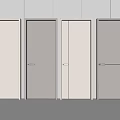 Modern Swing Doors Featuring Different Styles and Colors for Interior Home Decor 3d model