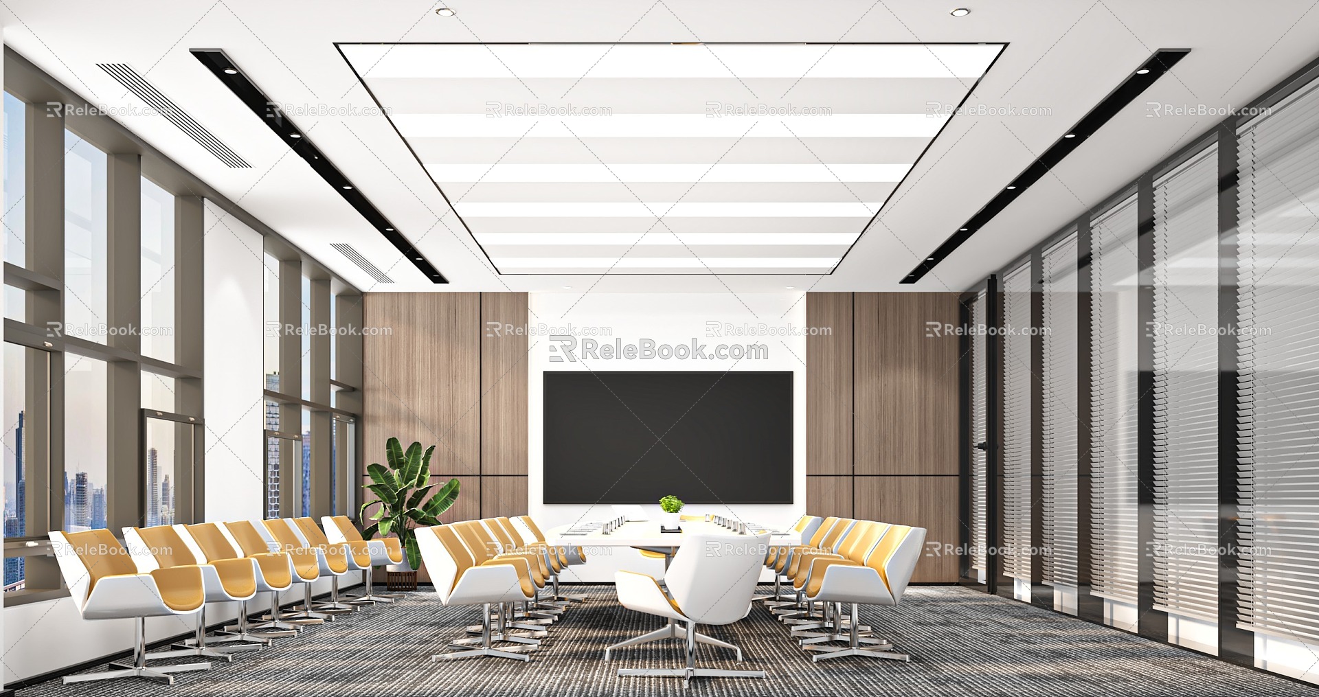 Office Space Large Conference Room Front Office Office Area Boss Negotiation Room model