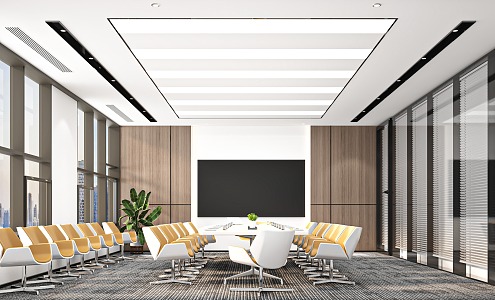 Office Space Large Conference Room Front Office Area Boss Negotiation Room 3d model