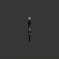 Futuristic Weapon With Blade Advanced Design Tactical Scope And Neon Pink Accents