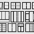 Casement Windows Various Design Styles With Different Frame Options And Functional Features 3d model