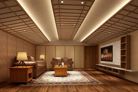 American AV Room Home AV Room 3d model