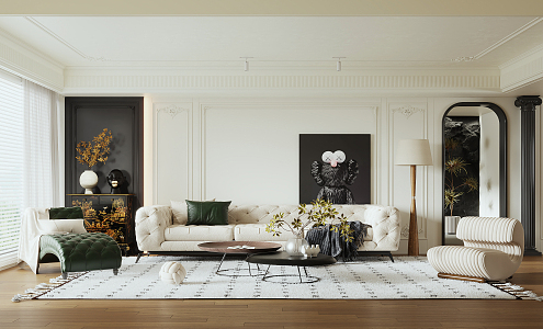 French Living Room 3d model