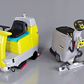 Professional Commercial Cleaning Equipment with Ride on and Walk Behind Scrubbers in Yellow Gray