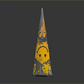 Axe Shaped Lighting Combination With Black Yellow Accents And Wooden Handle Design