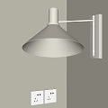 Modern White Simple Wall Lamp Reading Lamp 3d model