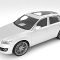 White SUV Car With Panoramic Sunroof And Silver Wheels