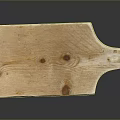 Natural Wooden Cutting Board For Food Preparation In Home Kitchen With Handle Design