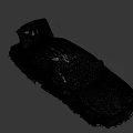 Abandoned Rusty Car With Open Hood Covered In Mud And Vegetation