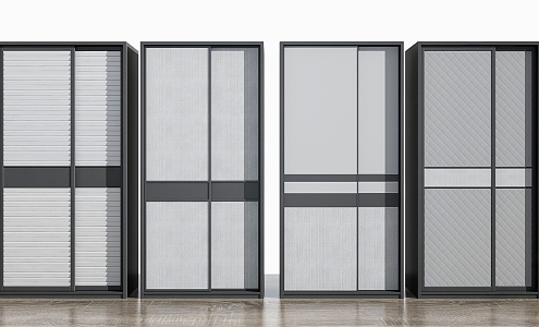 Modern sliding door 3d model