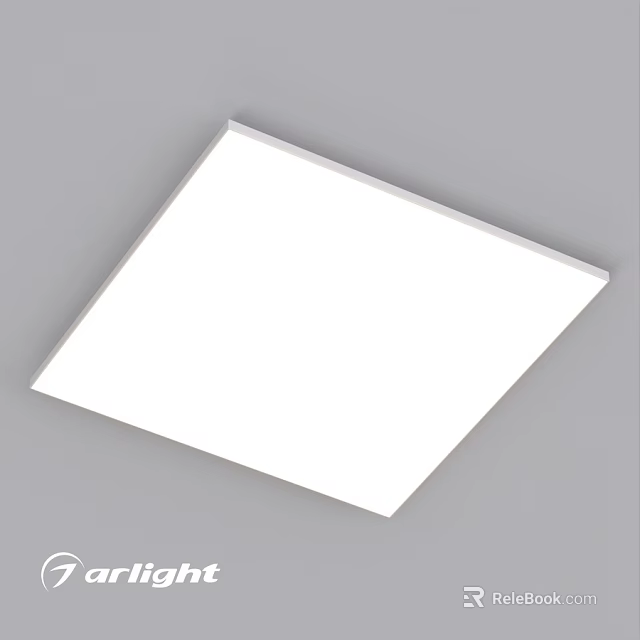 Square White LED Ceiling Light with Modern Minimalist Design for Indoor Spaces 3d model 