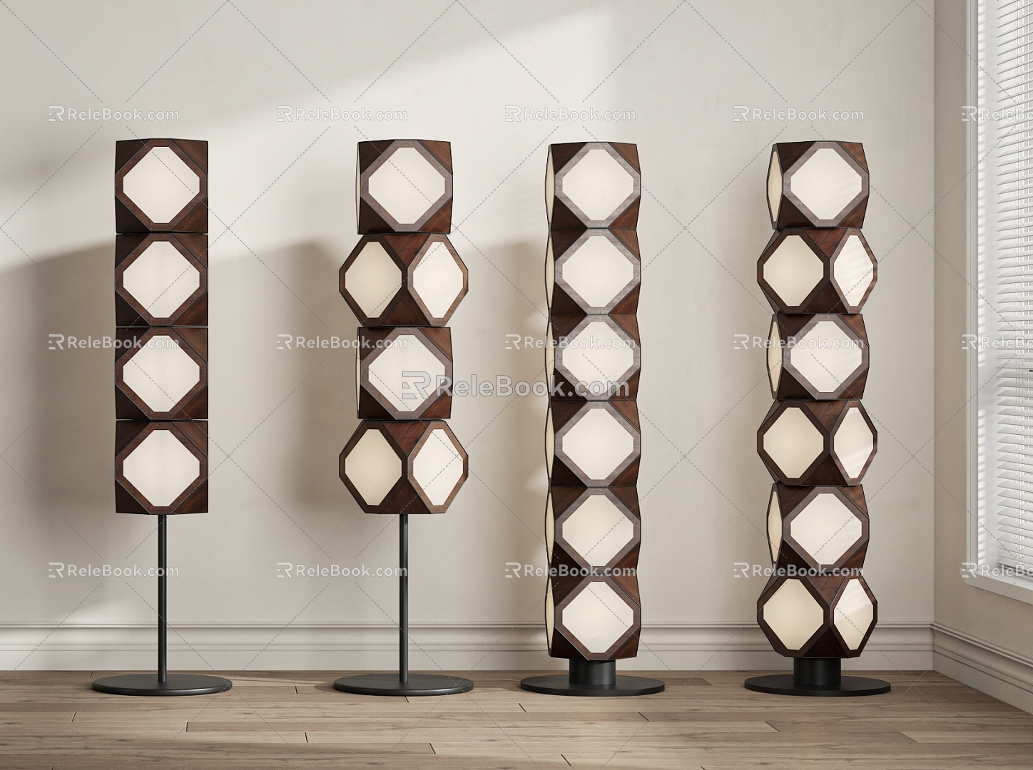 Modern Middle Ancient Floor Lamp 3d model