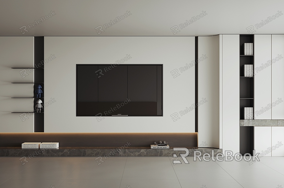 TV background wall model