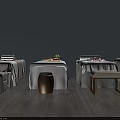 Relaxing Massage Beds in Spa Interior with Clean White Sheets Decorative Flowers and Stools