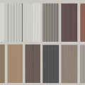 Interior Decorative Wall Paneling In Various Colors With Striped Texture Designs 3d model
