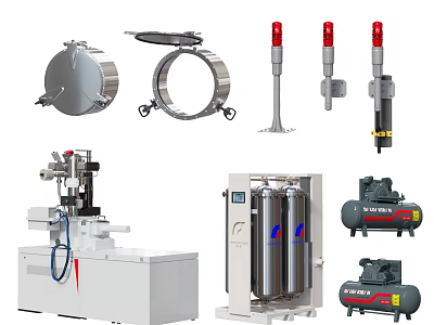 Industrial Equipment Collection Featuring Tanks Valves Compressors And Processing Machines 3d model