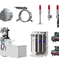 Industrial Equipment Collection Featuring Tanks Valves Compressors And Processing Machines
