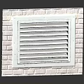 Industrial Brick Wall Mounted Metal Ventilation Grille Equipment with Grid Design